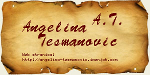 Angelina Tešmanović vizit kartica